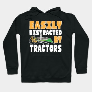 Funny Farming Easily Distracted by Tractors Hoodie